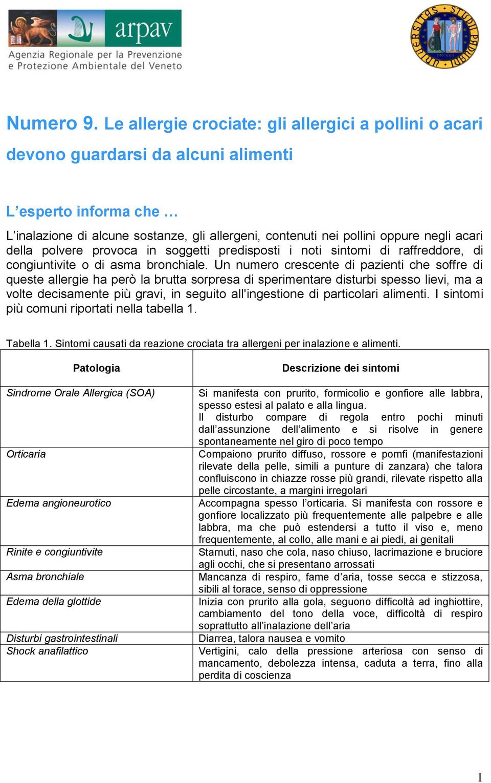 acari della polvere provoca in soggetti predisposti i noti sintomi di raffreddore, di congiuntivite o di asma bronchiale.