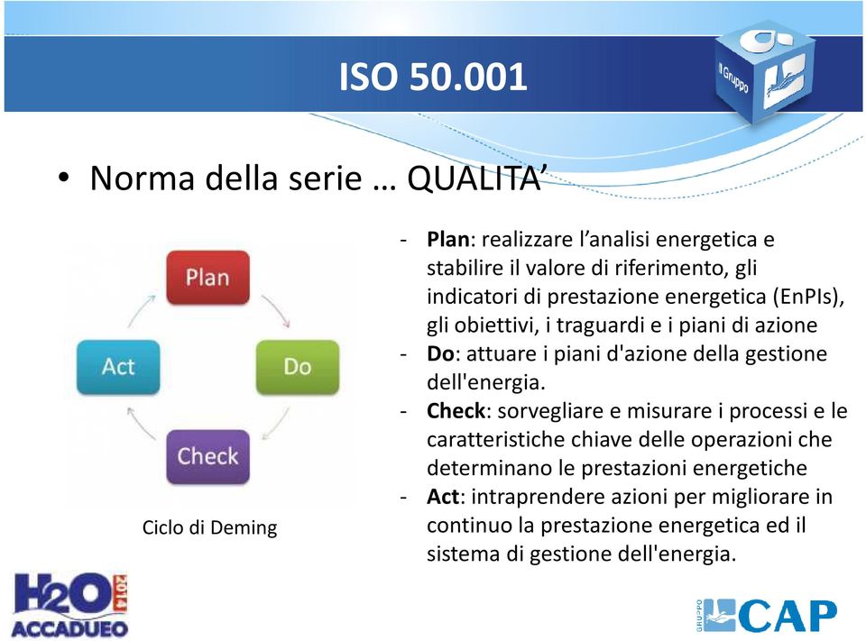 indicatori di prestazione energetica (EnPIs), gli obiettivi, i traguardi e i piani di azione - Do: attuare i piani d'azione della