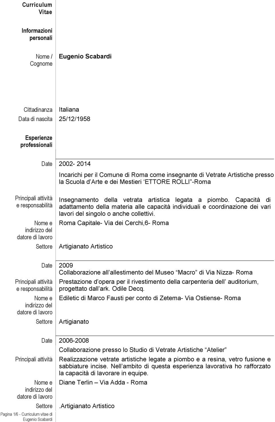 Capacità di adattamento della materia alle capacità individuali e coordinazione dei vari lavori del singolo o anche collettivi.