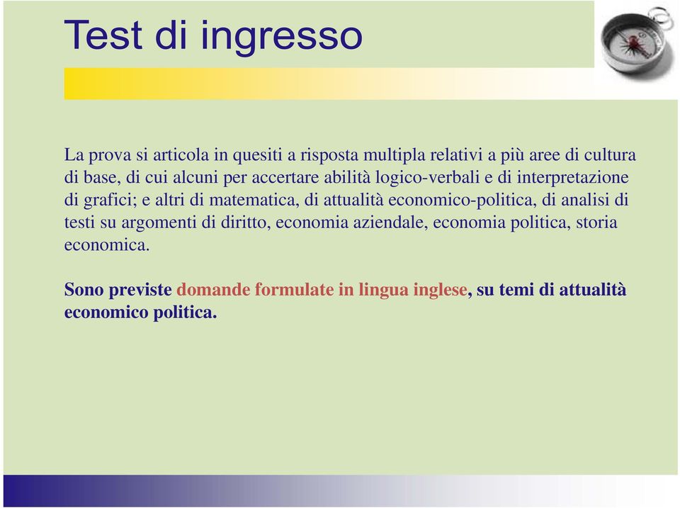 economico-politica, di analisi di testi su argomenti di diritto, economia aziendale, economia politica,