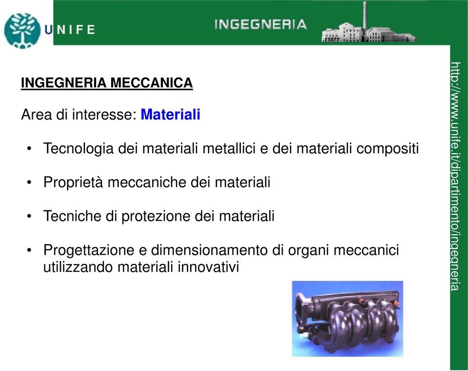 dei materiali Tecniche di protezione dei materiali Progettazione e