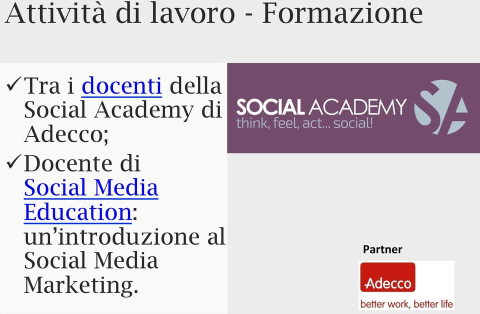 Docente di Social Media Education: un