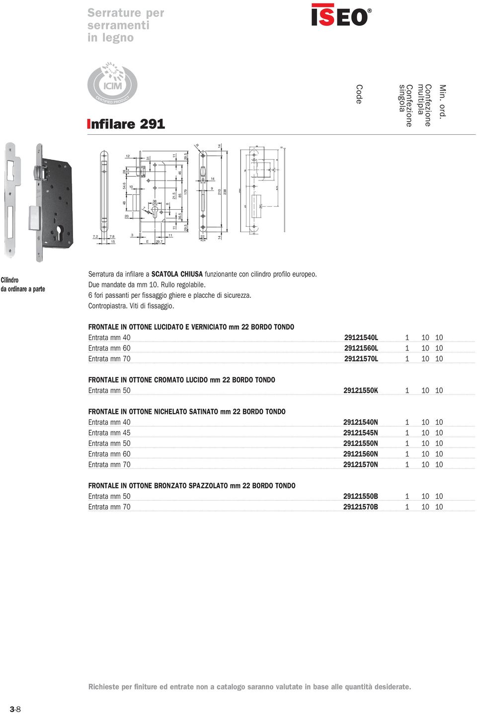 FRONTAL IN OTTON LUCIDATO VRNICIATO mm 22 BORDO TONDO ntrata mm 29L 1 ntrata mm 29L 1 ntrata mm 29L 1 FRONTAL IN OTTON CROMATO LUCIDO mm 22 BORDO TONDO ntrata mm 29K 1 FRONTAL IN OTTON NICHLATO