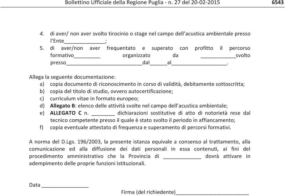 Regione Puglia n.