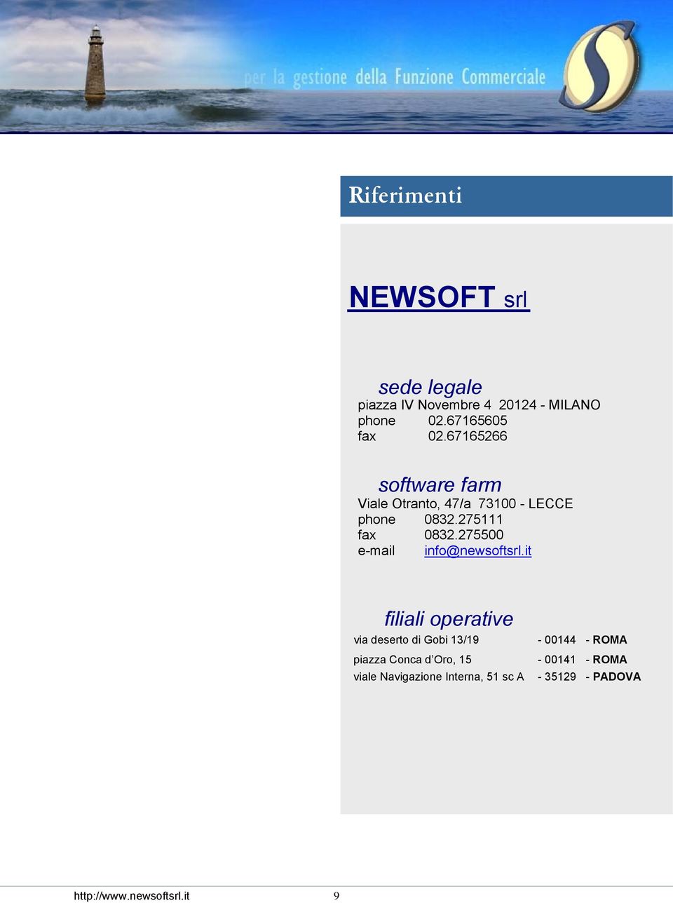 275500 e-mail info@newsoftsrl.