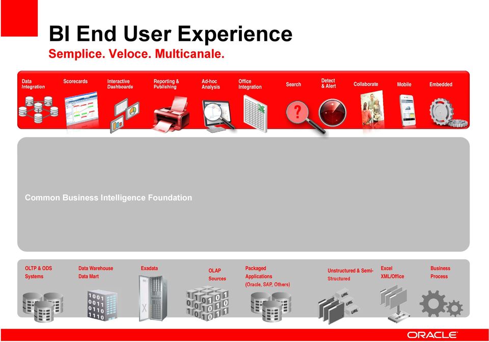 Integration Search Detect & Alert Collaborate Mobile Embedded Common Business Intelligence Foundation OLTP