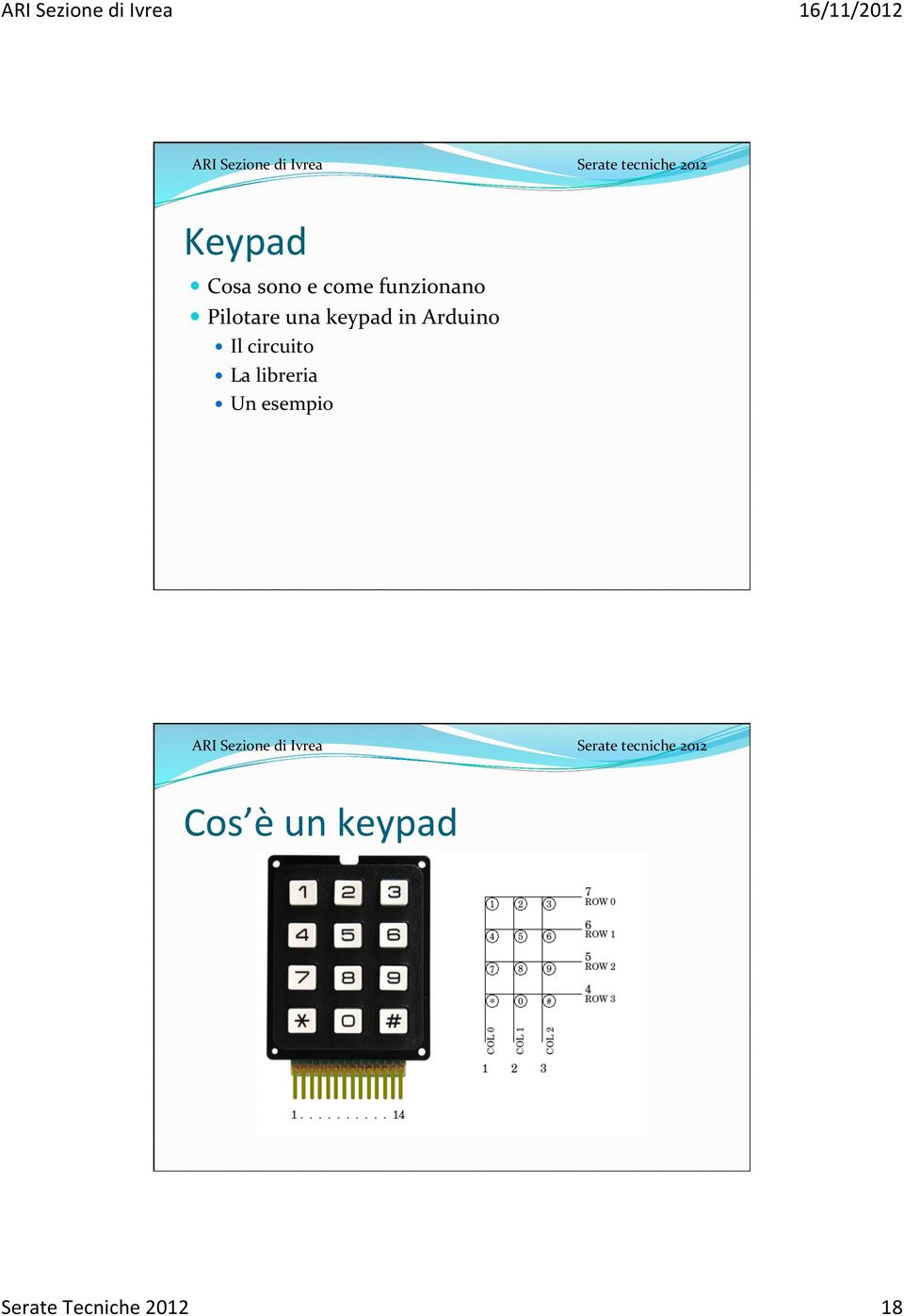 keypad in Arduino Il circuito