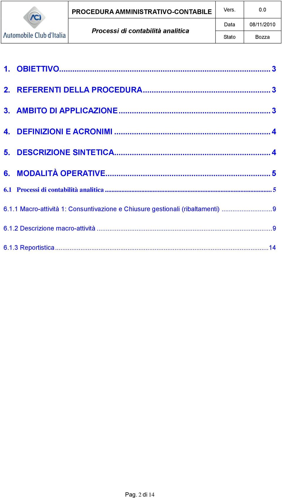 DESCRIZIONE SINTETICA... 4 6. MODALITÀ OPERATIVE... 5 6.1 