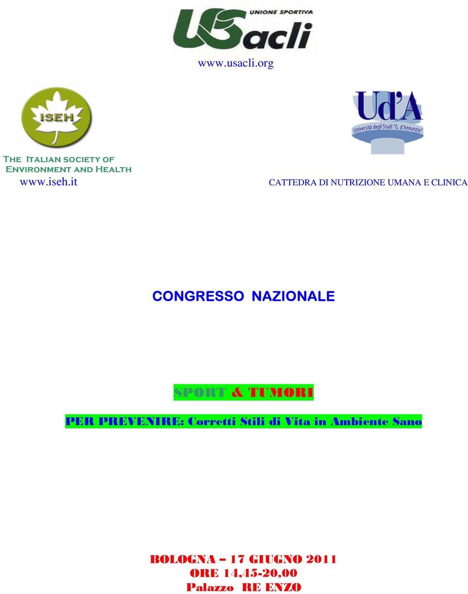 it CATTEDRA DI NUTRIZIONE UMANA E CLINICA CONGRESSO NAZIONALE