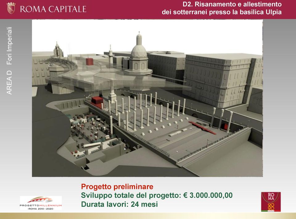 Fori Imperiali Progetto preliminare Sviluppo