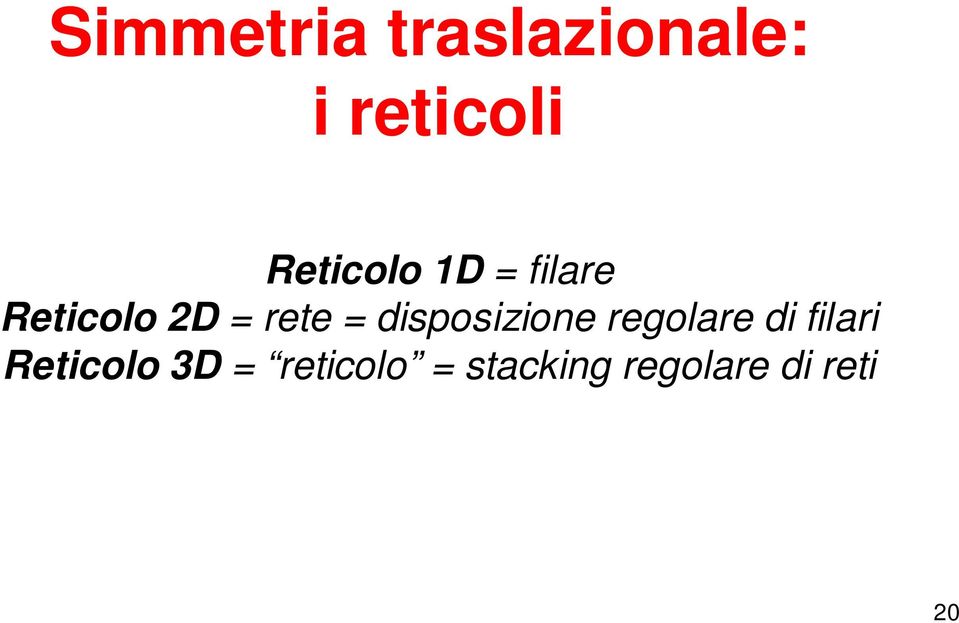 = disposizione regolare di filari