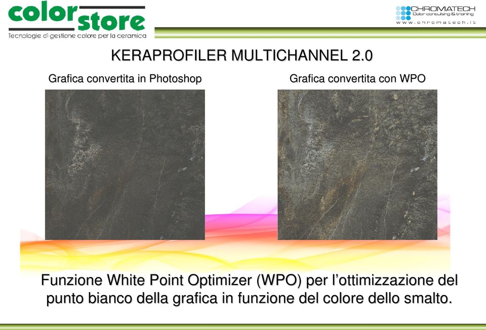 con WPO Funzione White Point Optimizer (WPO) per l