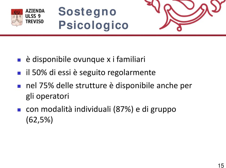 75% delle strutture è disponibile anche per gli