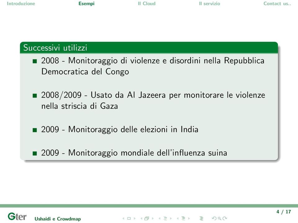 monitorare le violenze nella striscia di Gaza 2009 - Monitoraggio delle