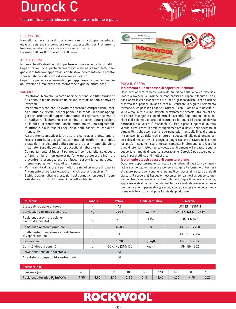 Coperture inclinate: particolarmente indicato nel caso di tetti in legno e ventilati dove apporta un significativo incremento delle prestazioni acustiche e del comfort invernale ed estivo.