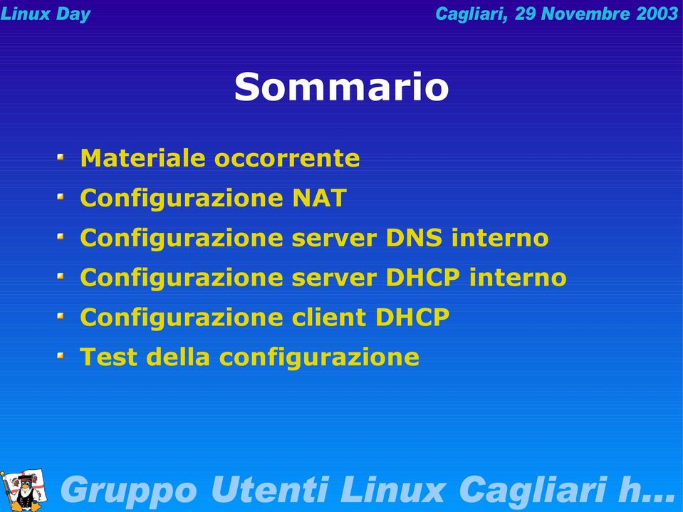 DNS interno Configurazione server DHCP