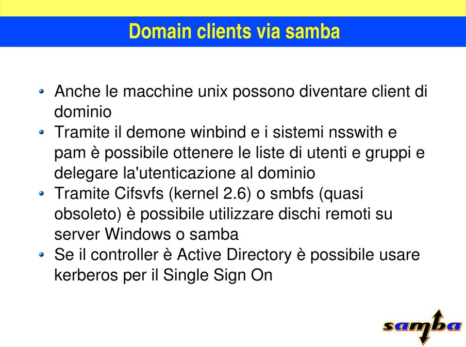 la'utenticazione al dominio Tramite Cifsvfs (kernel 2.