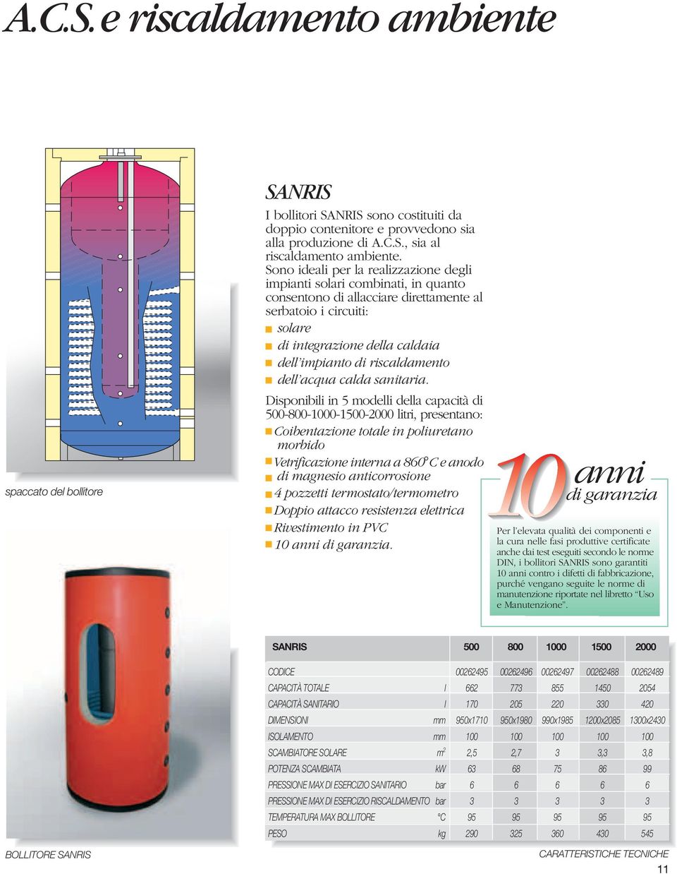 riscaldamento dell acqua calda sanitaria.