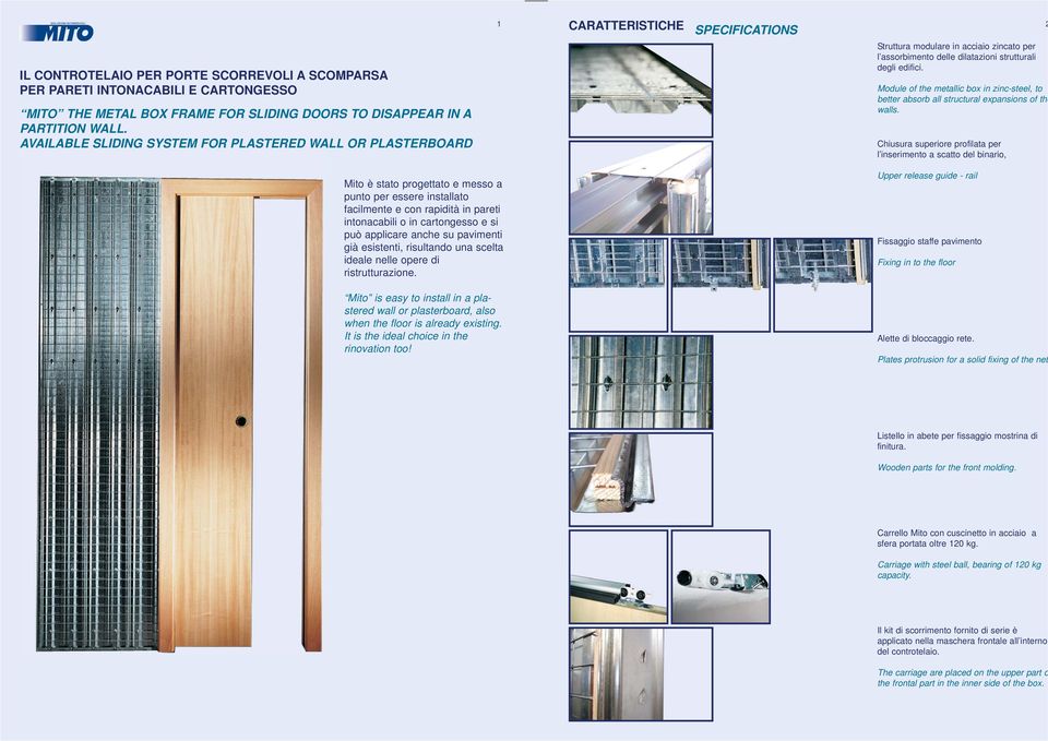 Module of the metallic box in zinc-steel, to better absorb all structural expansions of the walls.