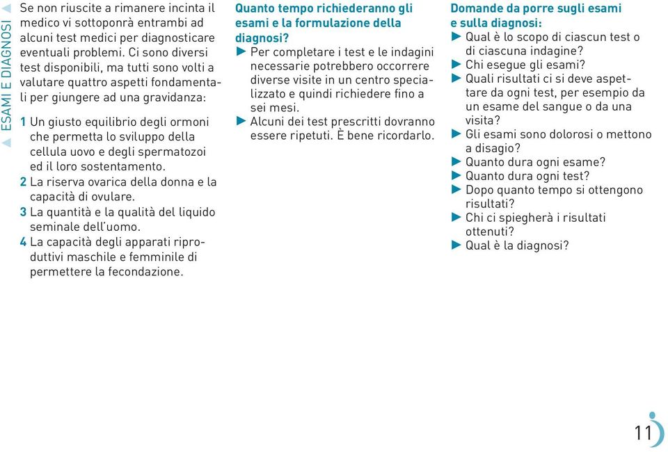 cellula uovo e degli spermatozoi ed il loro sostentamento. 2 La riserva ovarica della donna e la capacità di ovulare. 3 La quantità e la qualità del liquido seminale dell uomo.