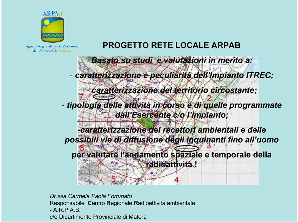 quelle programmate dall Esercente c/o l Impianto; -caratterizzazione dei recettori ambientali e delle