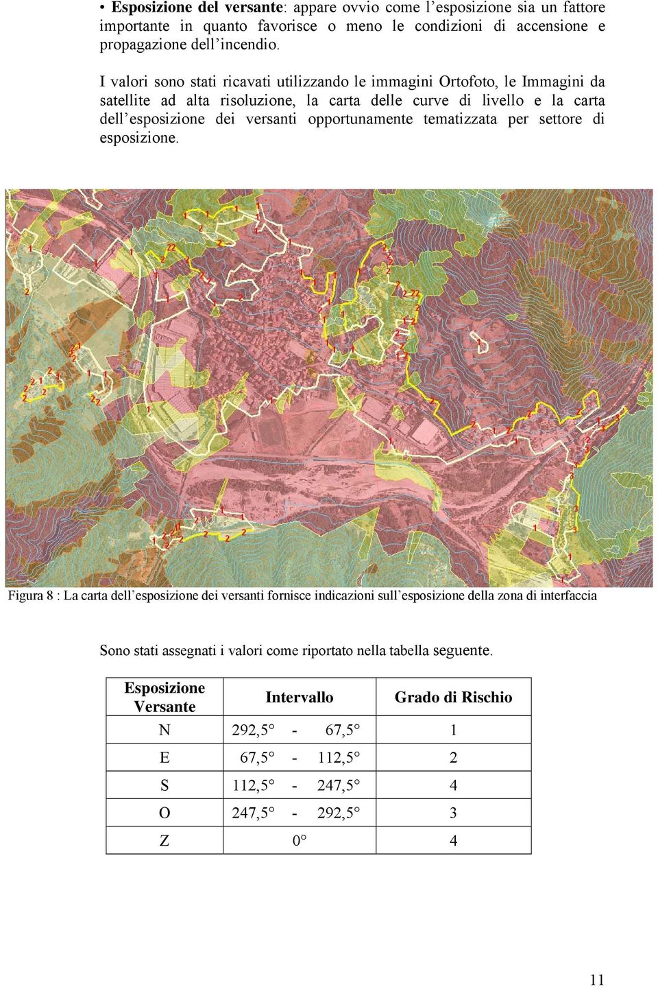 versanti opportunamente tematizzata per settore di esposizione.