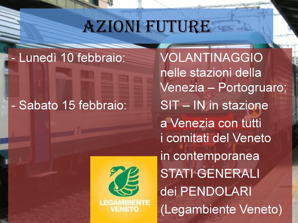 SIT IN in stazione a Venezia con tutti i comitati del Veneto