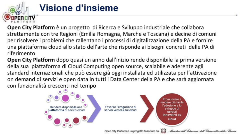 quasi un anno dall inizio rende disponibile la prima versione della sua piattaforma di Cloud Computing open source, scalabile e aderente agli standard internazionali che può essere già oggi