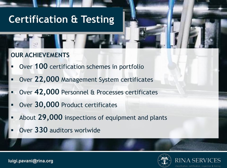42,000 Personnel & Processes certificates Over 30,000 Product