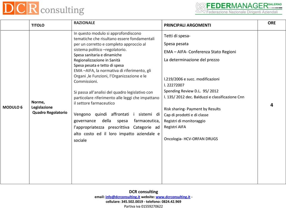 Spesa sanitaria e dinamiche Regionalizzazione in Sanità Spesa pesata e tetto di spesa EMA AIFA, la normativa di riferimento, gli Organi,le Funzioni, l Organizzazione e le Commissioni.