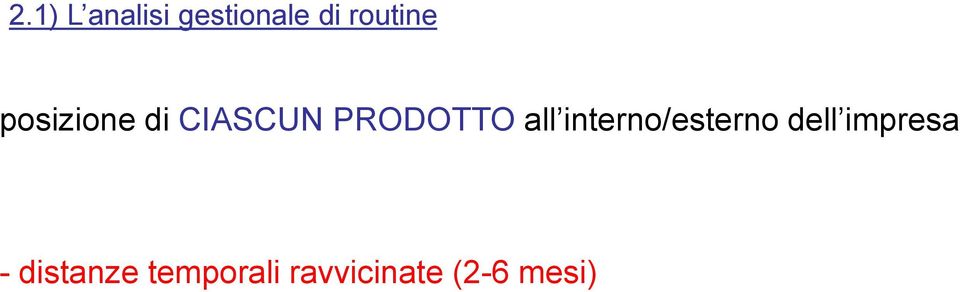 PRODOTTO all interno/esterno dell