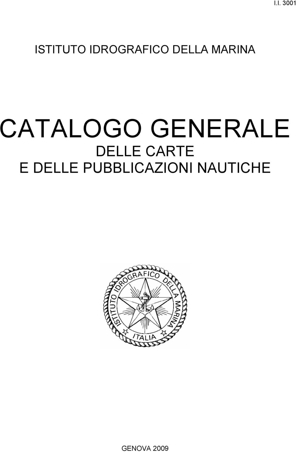 CATALOGO GENERALE DELLE