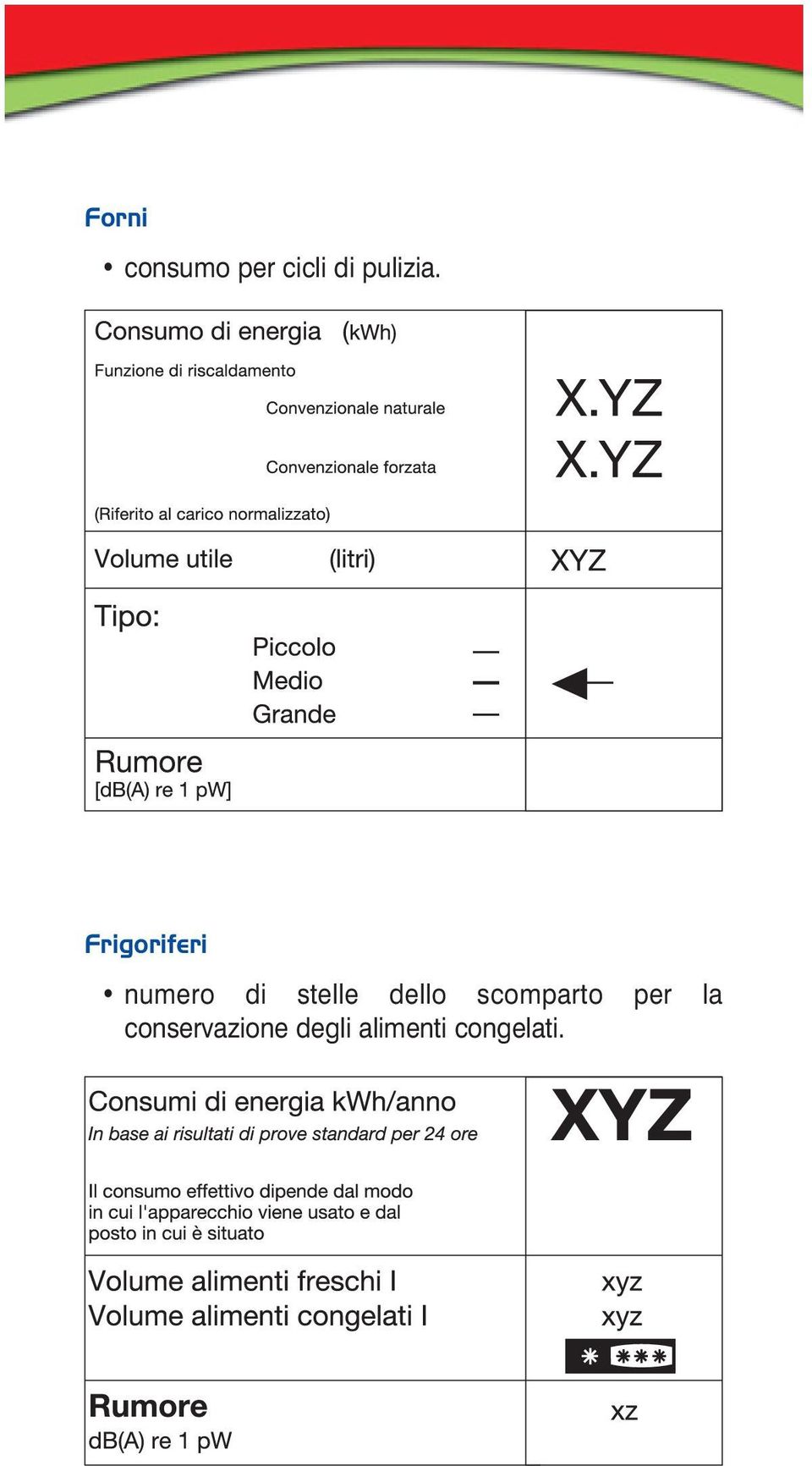 scomparto per la conservazione degli