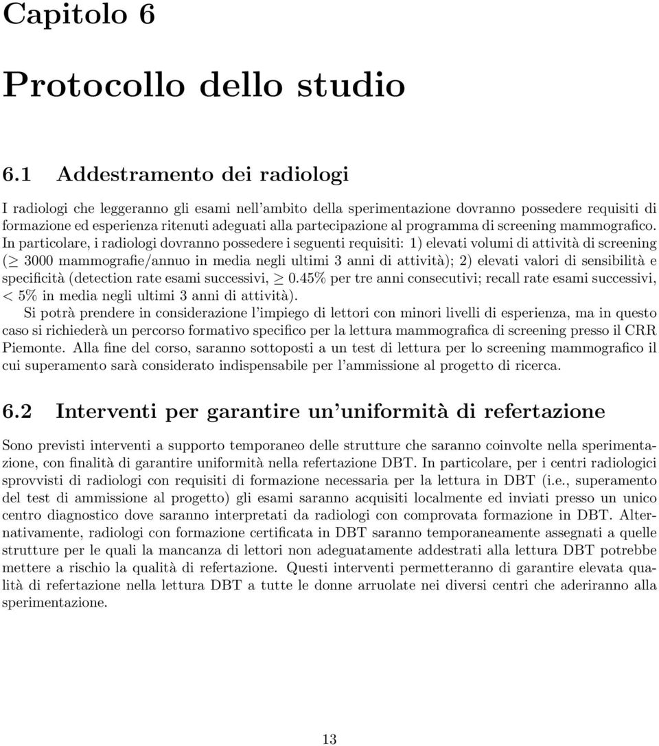 programma di screening mammografico.