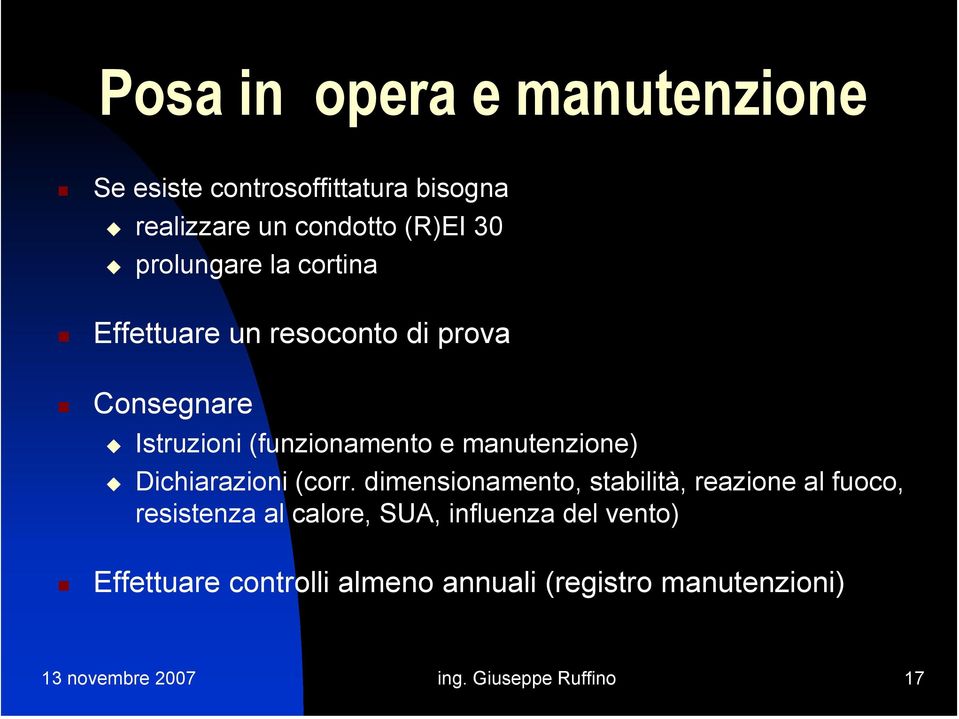 manutenzione) Dichiarazioni (corr.