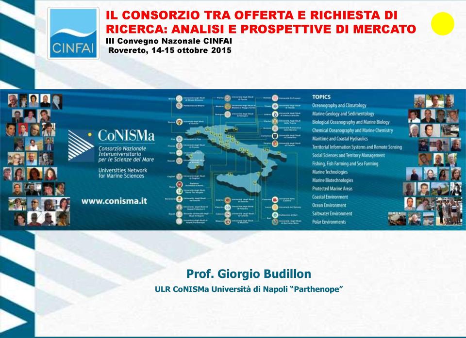 Nazonale CINFAI Rovereto, 14-15 ottobre 2015 Prof.