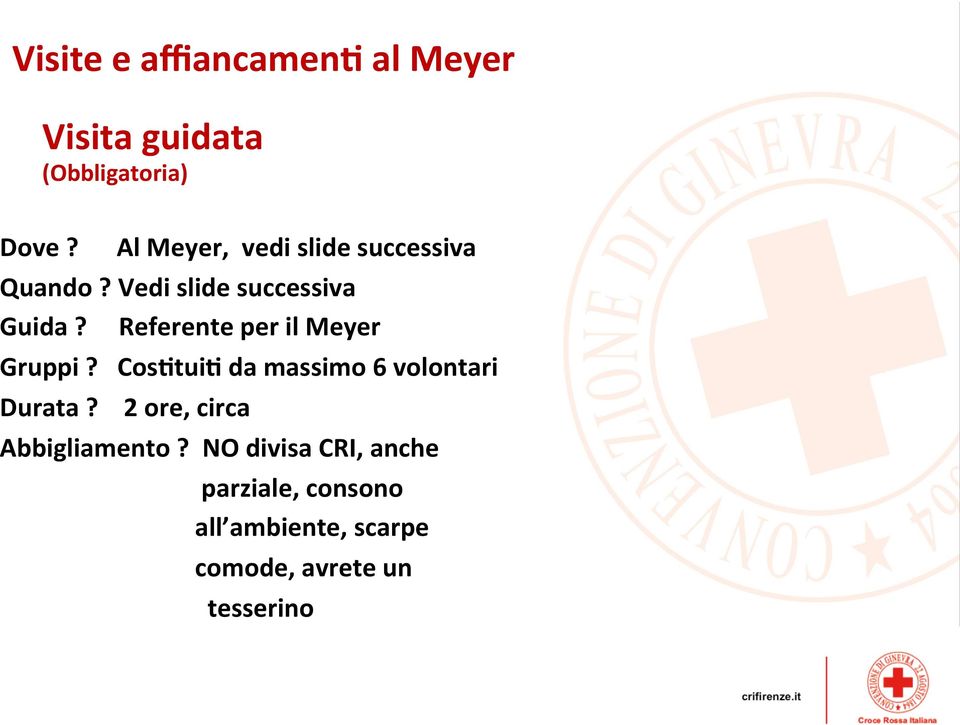 Vedi slide successiva Guida? Referente per il Meyer Gruppi?