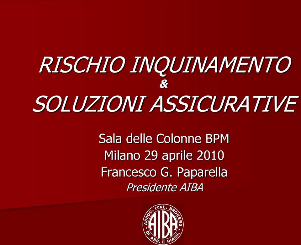 BPM Milano 29 aprile 2010