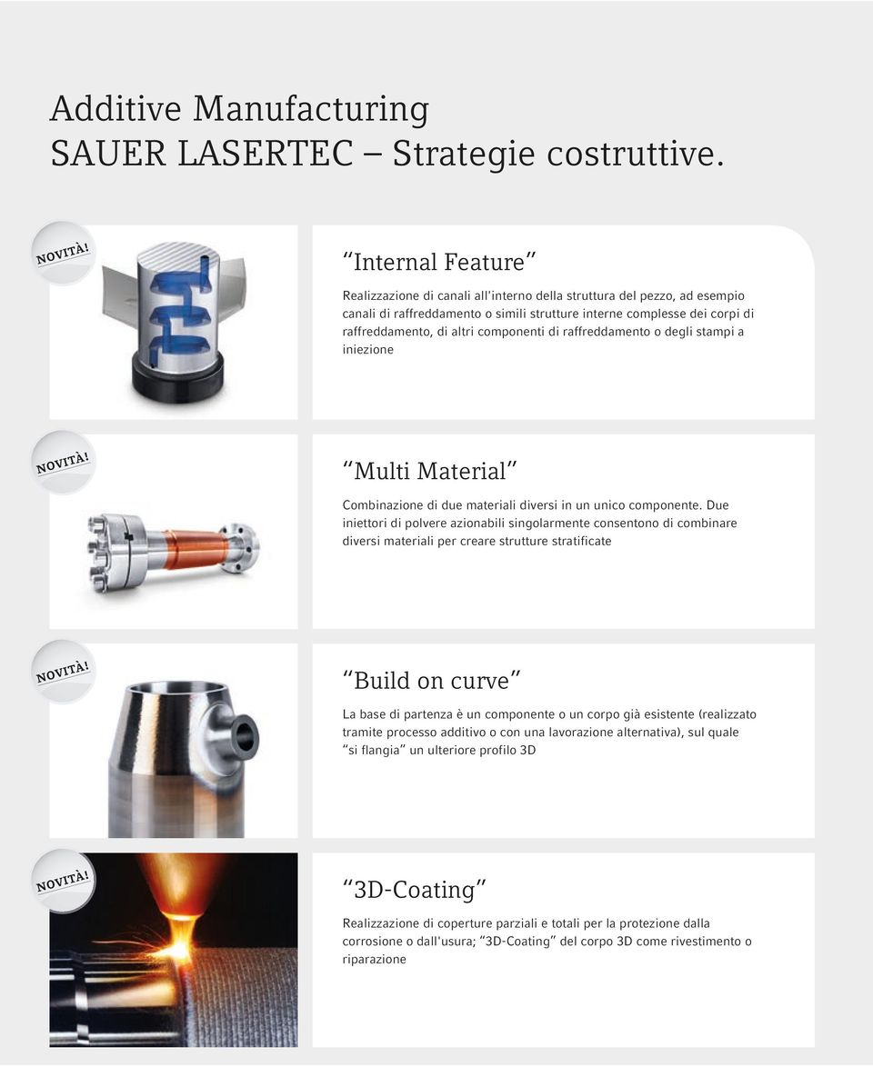 componenti di raffreddamento o degli stampi a iniezione novità! Multi Material Combinazione di due materiali diversi in un unico componente.