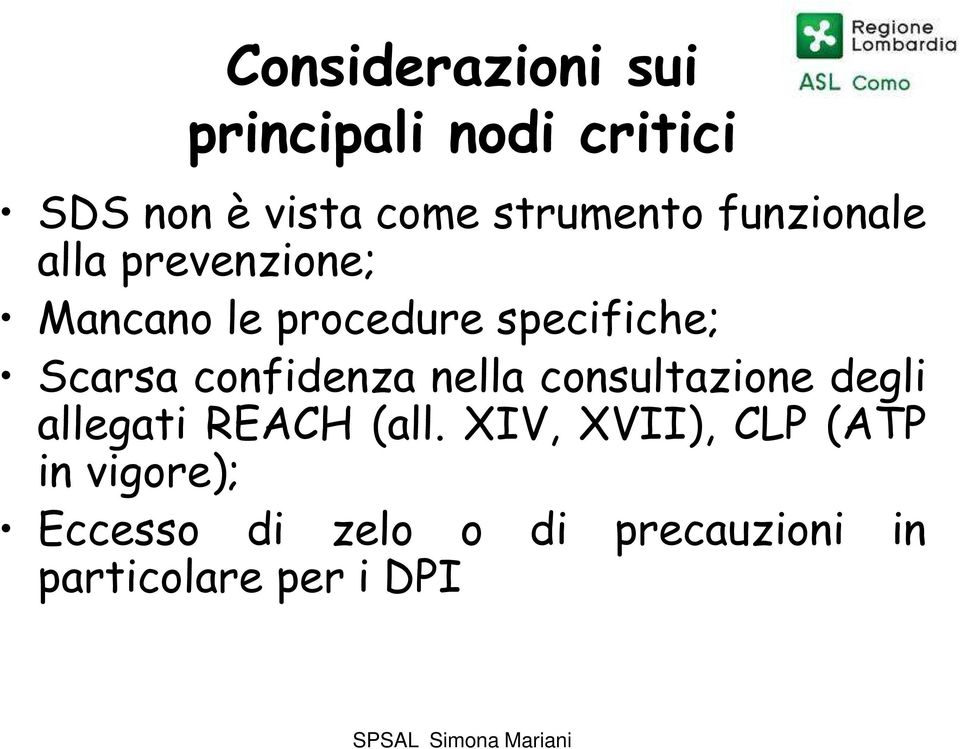 Scarsa confidenza nella consultazione degli allegati REACH (all.