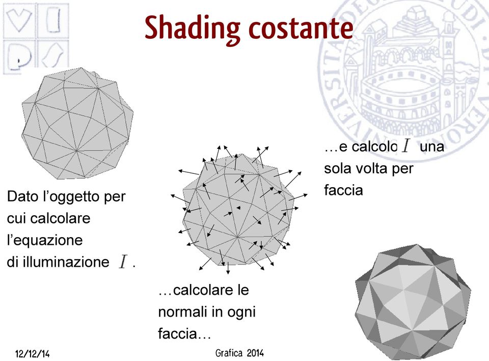 calcolo I una sola volta per faccia