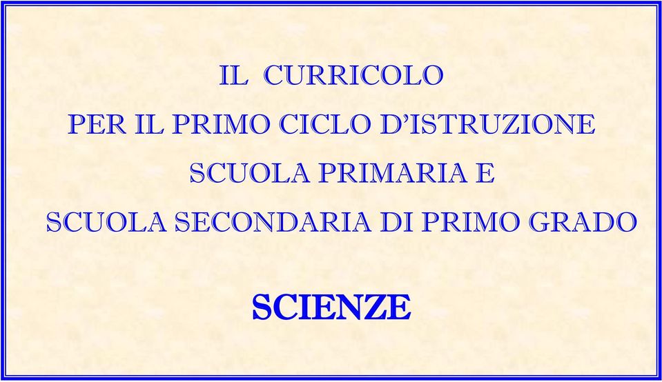 PRIMARIA E SCUOLA