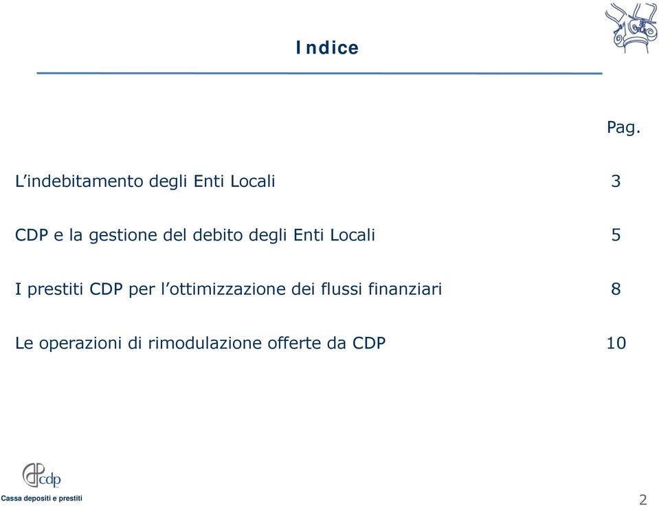 gestione del debito degli Enti Locali 5 I prestiti