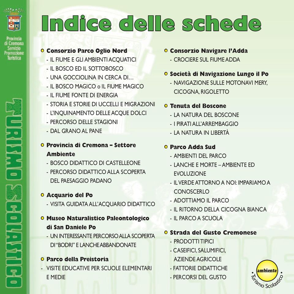 Indice Delle Schede Consorzio Navigare L Adda Crociere Sul Fiume Adda Pdf Free Download