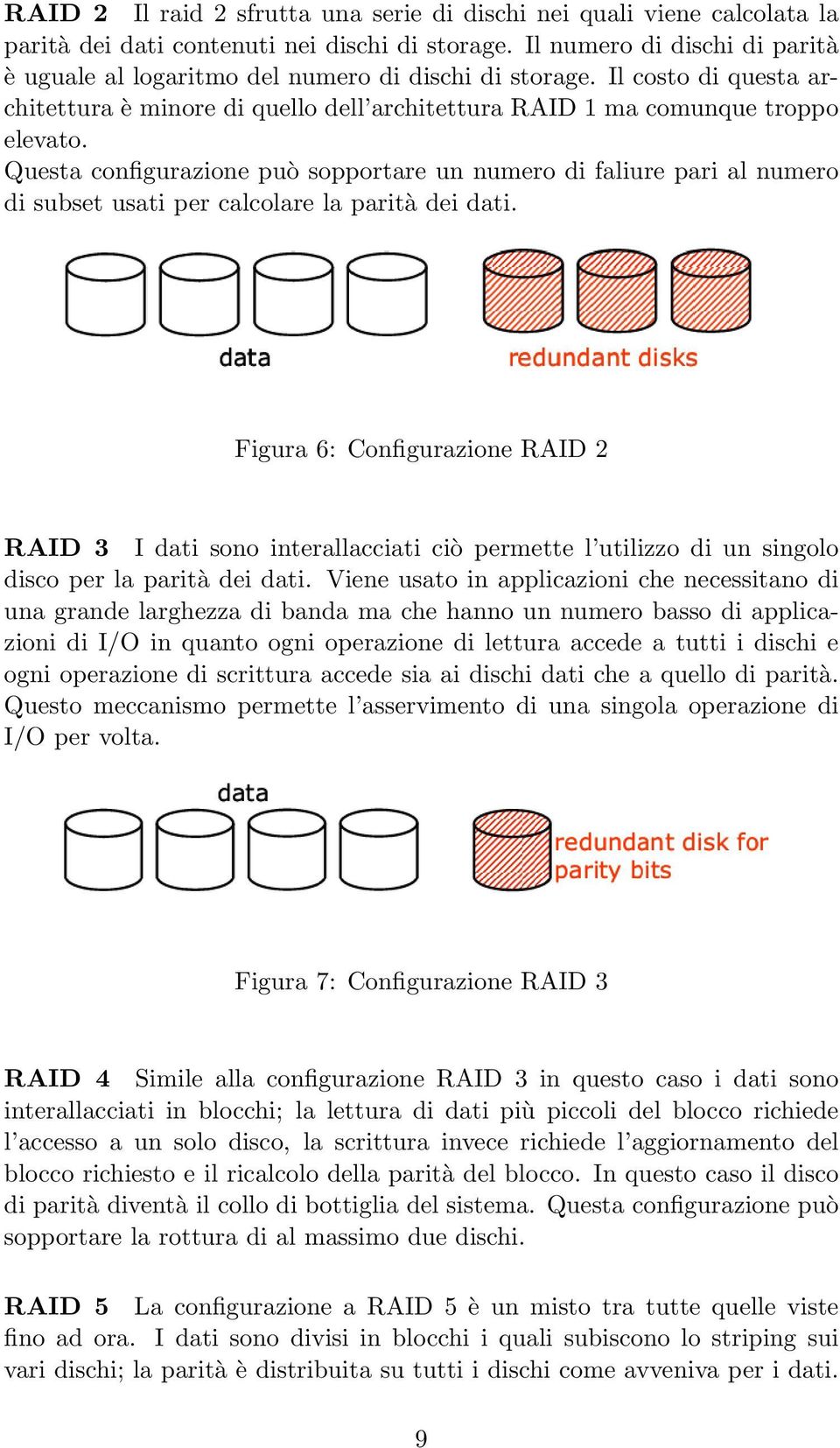 Questa configurazione può sopportare un numero di faliure pari al numero di subset usati per calcolare la parità dei dati.