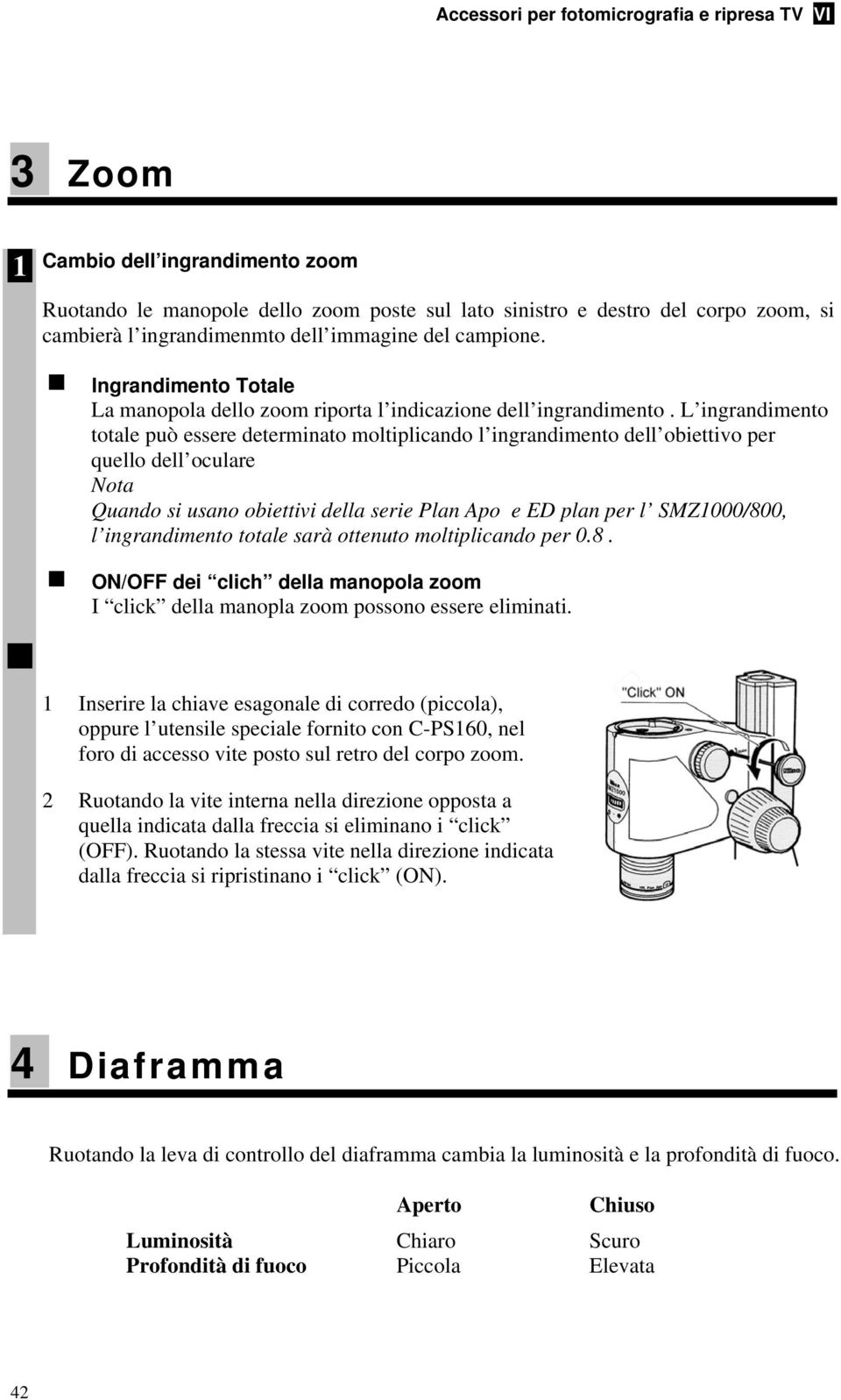 L ingrandimento totale può essere determinato moltiplicando l ingrandimento dell obiettivo per quello dell oculare Nota Quando si usano obiettivi della serie Plan Apo e ED plan per l SMZ1000/800, l