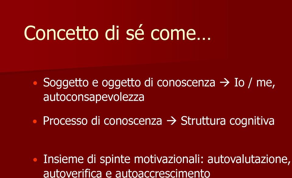 conoscenza Struttura cognitiva Insieme di spinte