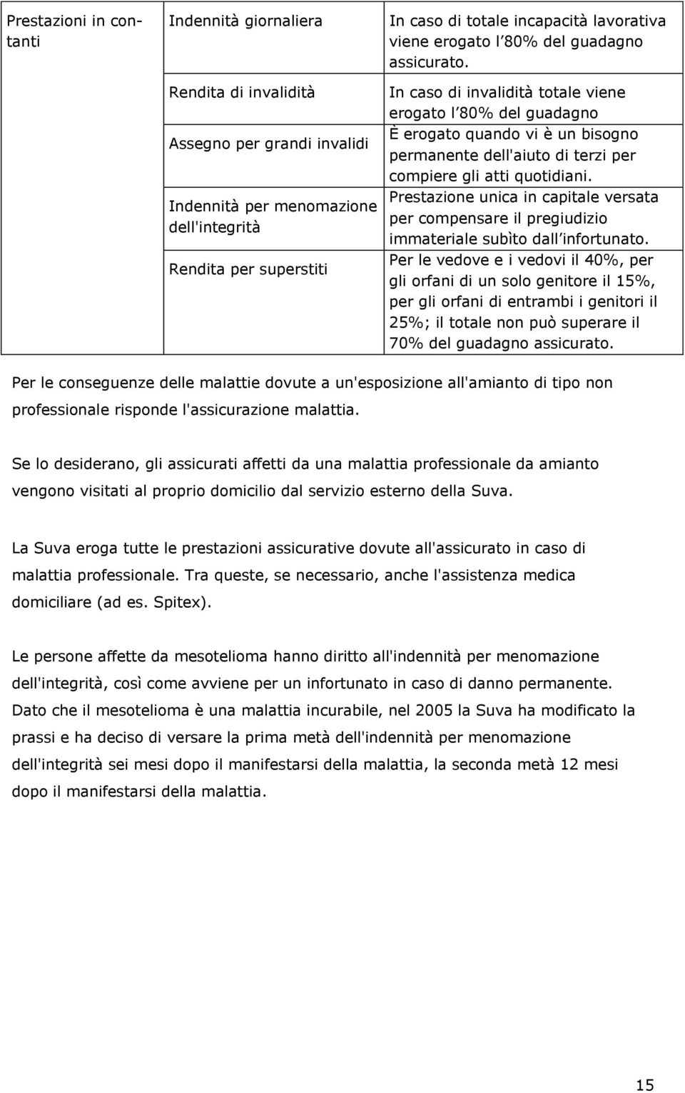 È erogato quando vi è un bisogno permanente dell'aiuto di terzi per compiere gli atti quotidiani.