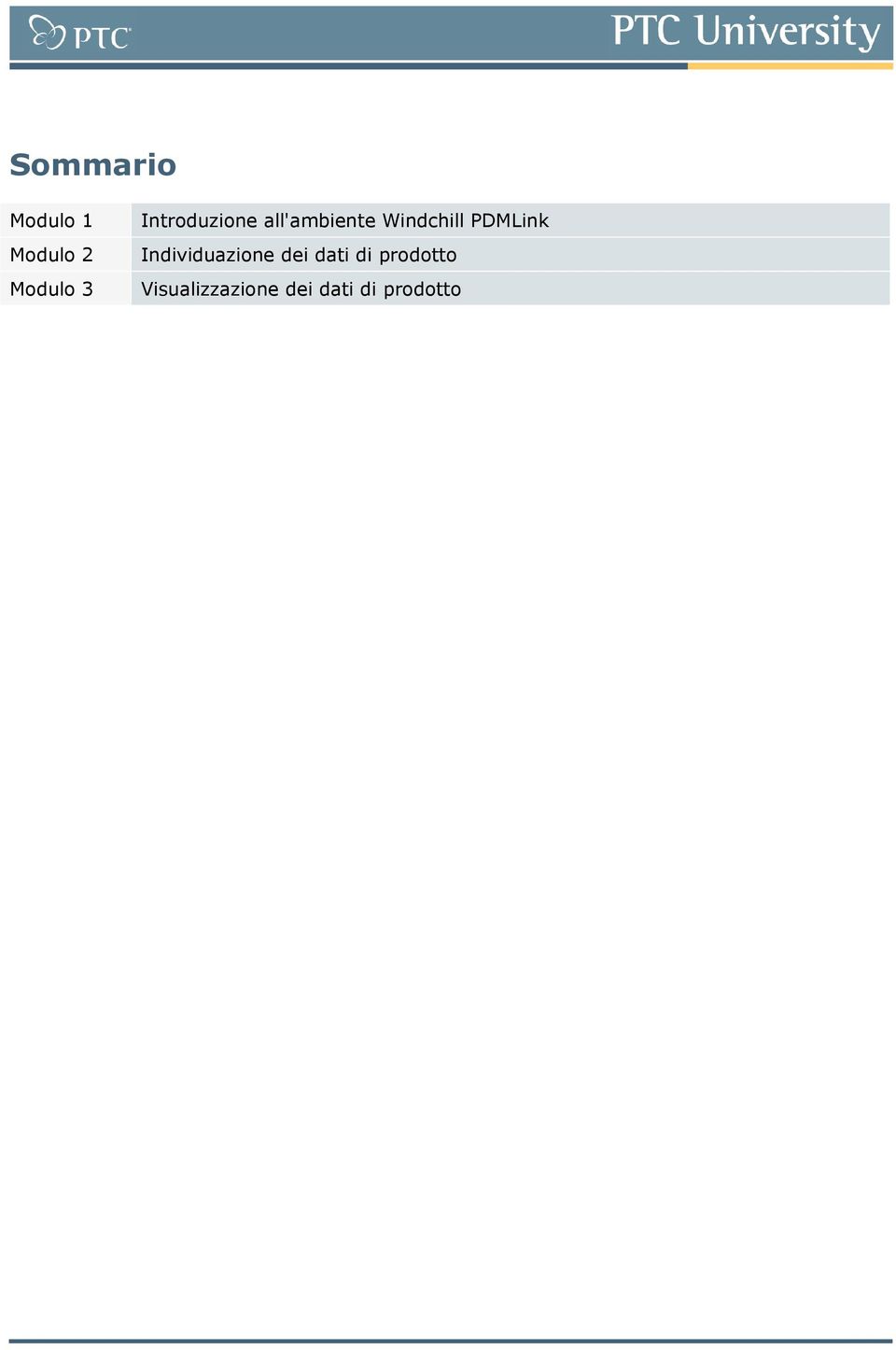 PDMLink Individuazione dei dati di