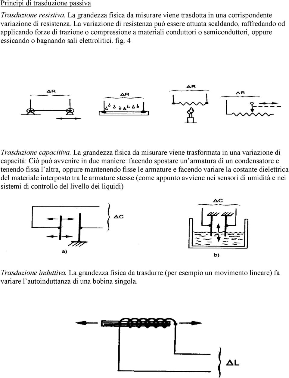 elettrolitici. fig. 4 Trasduzione capacitiva.